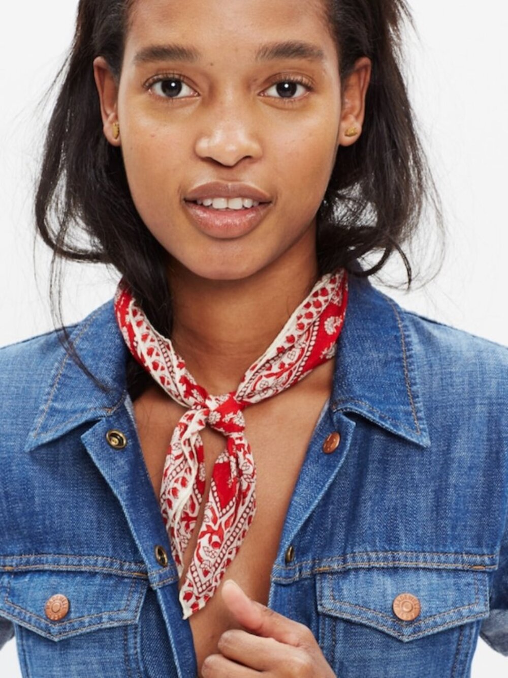 NWT Madewell Cotton Bandana - Tropical Coral